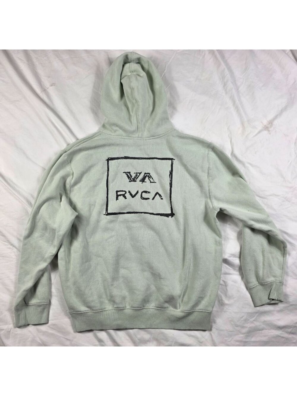 RVCA Mens Size Large Mint Green Hoodie Pullover Sweatshirt Casual Outdoors